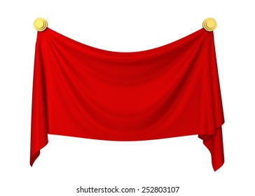 Cloth Banner 3d Illustration Isolated On Stock Illustration 252803107 