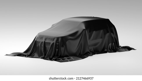 Cloth Covered Car 3D Render Luxury Sports Car