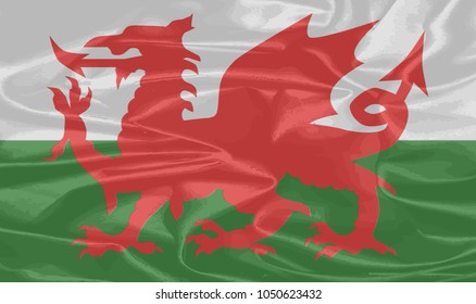 Cloth National Dragon Flag Wales Stock Illustration 1050623432 ...