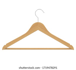 Clothes Hanger Isolated. 3D Rendering