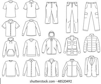 4,175 Mens clothes outlines Images, Stock Photos & Vectors | Shutterstock
