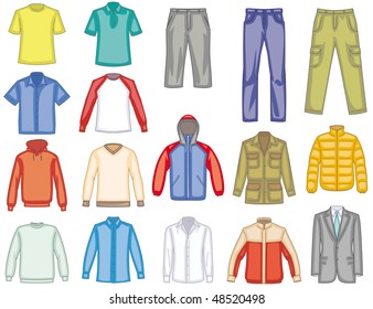 Clothes Illustration Raster Version Stock Illustration 48520498 ...