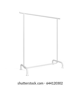 Clothing Rack. 3d Illustration Isolated On White Background 