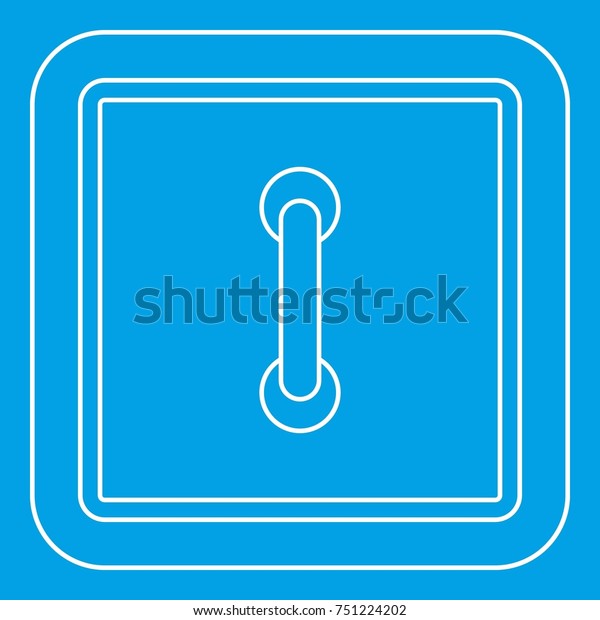 clothing square button icon blue outline stock illustration 751224202 shutterstock