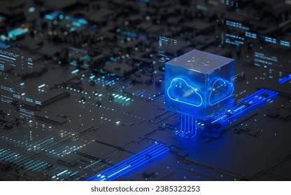 Cloud computing Artificial Intelligence Futuristic Innovative Technology 3D Illustration - Powered by Shutterstock