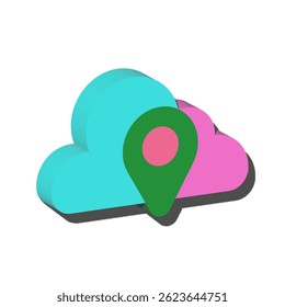 Cloud computing concept illustrated with a heart-shaped cloud icon symbolizing love for internet technology