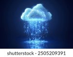 Cloud computing concept photo, data storage, cloud technology