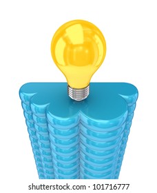 Cloud computing concept.Isolated on white backgrpund.3d rendered.