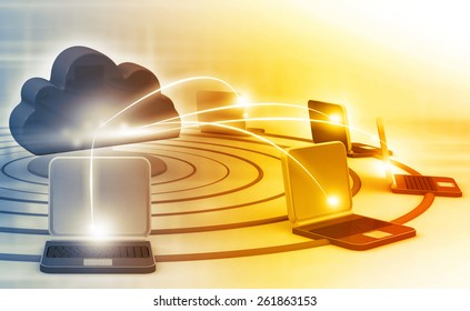 Cloud computing network , abstract background	