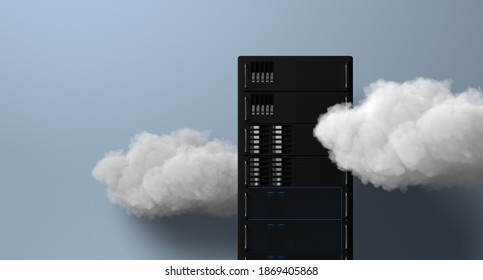 Cloud Computing Online Digital Cybersecurity 3d Illustration