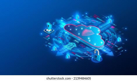 Cloud Computing Security Concept - Security Service Edge And Secure Access Service Edge - SSE And SASE - New Cloud-based Cybersecurity Solutions - 3D Illustration