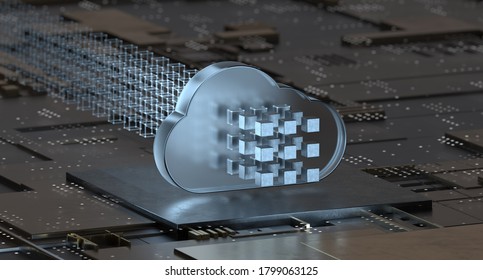Cloud Computing Technology 3d illustration