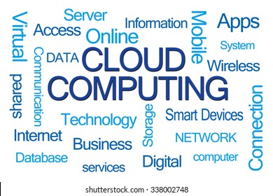 Cloud Computing Word Cloud On White Stock Illustration 338002748 