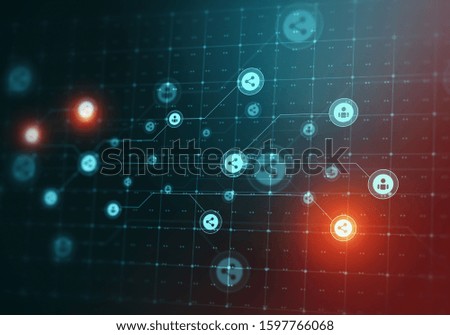 Cloud connection and networking . Mixed media
