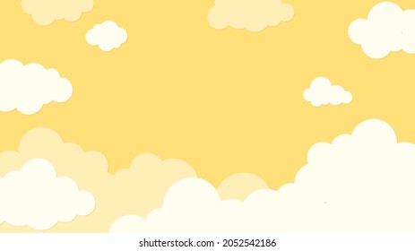 Cloud Desktop Wallpaper, Pastel Paper Craft HD Background