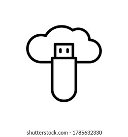 Cloud, Flashcard Icon. Simple Line, Outline Illustration Elements Of Internet Storage Icons For Ui And Ux, Website Or Mobile Application