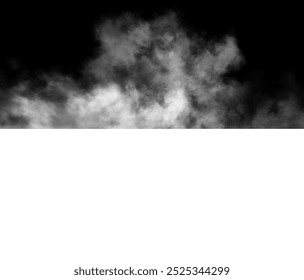 A cloud, fog or smoke, isolated on a black background, high-quality free-stock photograph of a royal family with white clouds, haze or smog background.