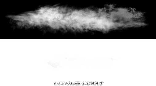 A cloud, fog or smoke, isolated on a black background, high-quality free-stock photograph of a royal family with white clouds, haze or smog background.