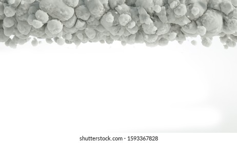 Cloud isolated, steam, smoke. 3d illustration, 3d rendering.
