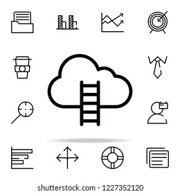 Cloud Ladder Icon. Startups Icons Universal Set For Web And Mobile