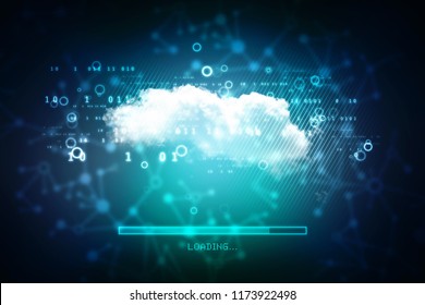 Cloud Network In Abstract Technology Background. Cloud Networking Concept