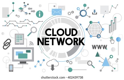 Cloud Network Technology Online Internet Connection Concept