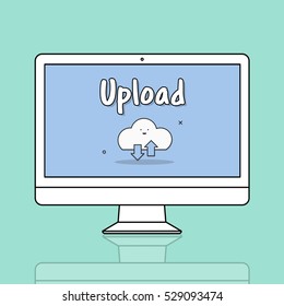 Cloud Networking Data Storage Online Technology Concept