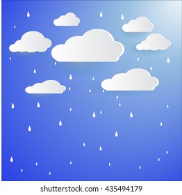 cloud on the air with raining
