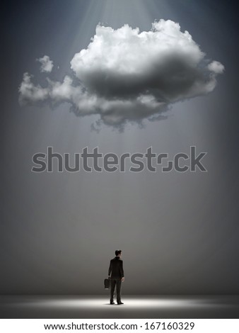 Similar – person with umbrella on rainy day