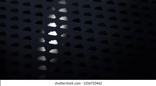 A Cloud Pattern Of Spot Uv Varnish Print On Note Paper Background.