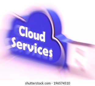Cloud Services Cloud USB drive Showing Online Computing Services Or Assistance