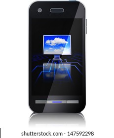 cloud and smartphone