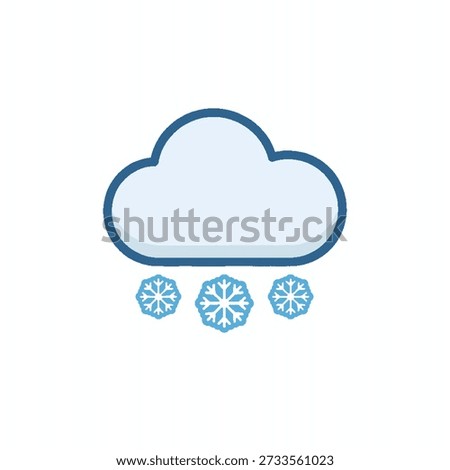 Cloud and snow icon vector illustration 