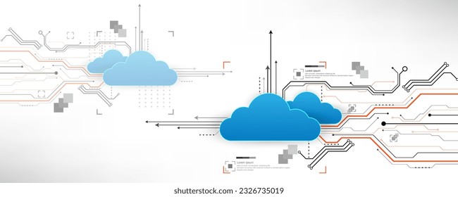 cloud storage communication network technology concept background image