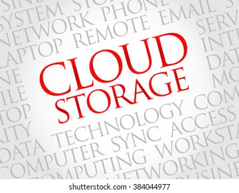 Cloud Storage word cloud concept
