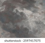 Cloud Study (1821) painting in high resolution by John Constable . Vintage nature artwork. Nature in illustration, vintage art.