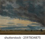 Cloud Study (ca 1821) by John Constable . Vintage nature artwork. Nature in illustration, vintage art.