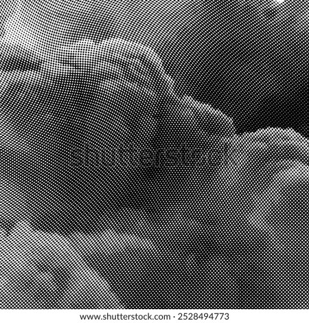 cloud texture halftone with black and white gradient. grunge texture for blend effect, multiply and overlay, paper textured background, high resolution