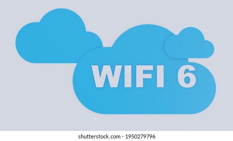 Cloud Wifi 6 Technology System Safe Concept