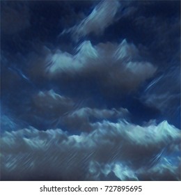 Clouds In Dark Sky