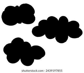 Clouds Graphic Black and White