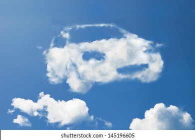 Clouds In The Shape Of Eco Car.