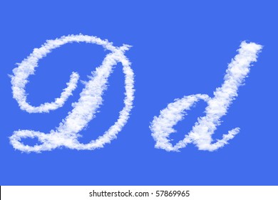 Clouds in shape of the letter D