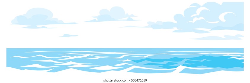 Clouds Sky Over Water Stock Illustration 503471059 | Shutterstock