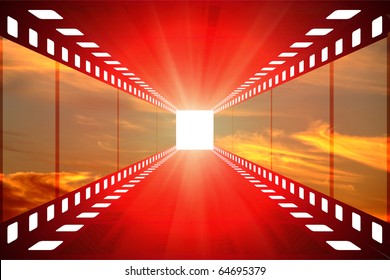 clouds at sunset cinema pattern - Powered by Shutterstock