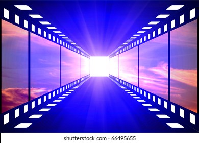 clouds at sunset cinema pattern - Powered by Shutterstock