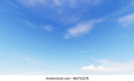 Cloudy blue sky abstract background, blue sky background with tiny clouds, 3d rendering