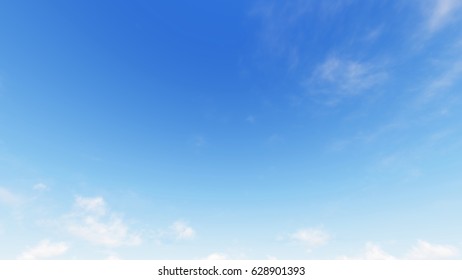 Cloudy blue sky abstract background, blue sky background with tiny clouds, 3d rendering