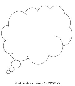 Cloudy Dialogue Box Thinking Box Cloudy Stock Illustration 657229579 ...