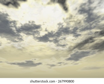 Cloudy Sky - Digital Rendering